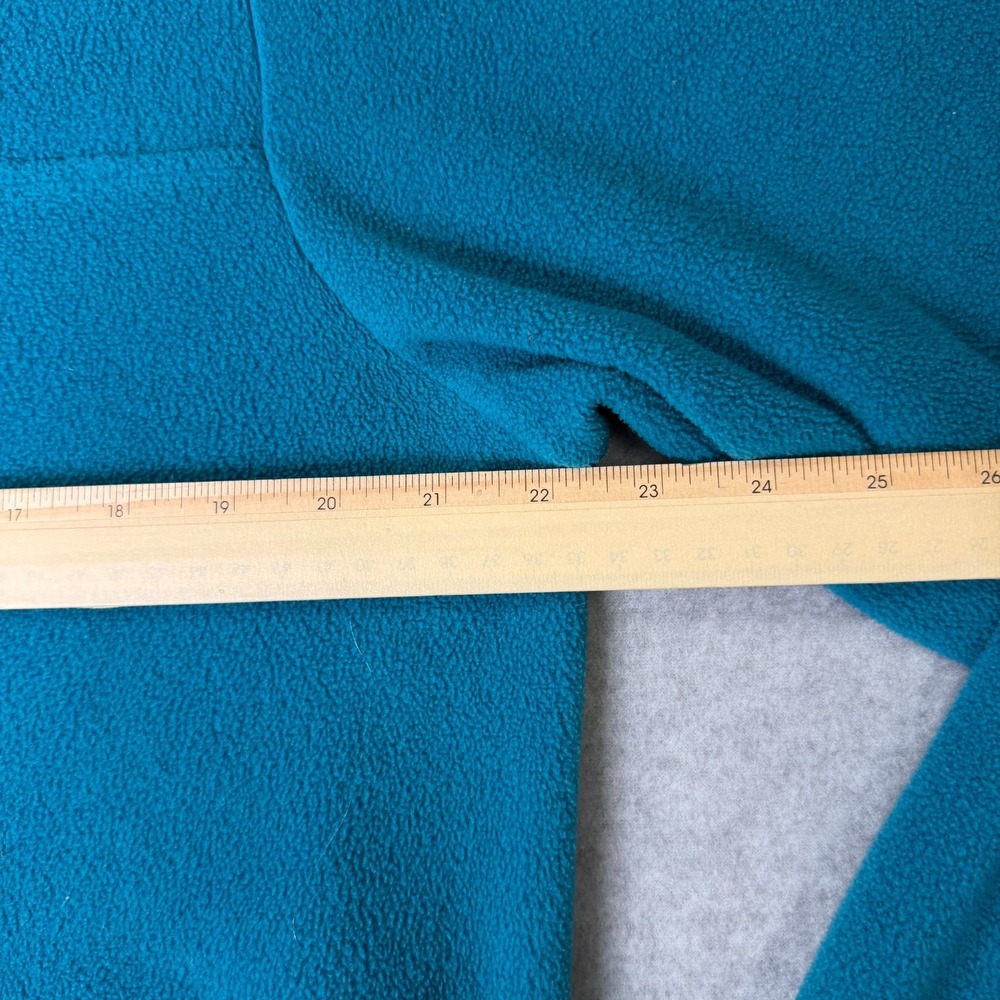 USA Olympic JCPenney Teal Blue Quarter Zip Fleece Pullover Mens Large 90s Retro - Picture 6 of 7
